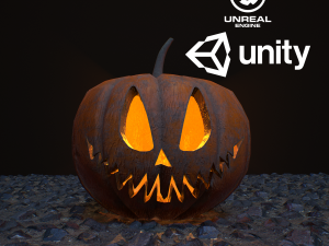 Carved halloween pumpkin vol 2 3D Model