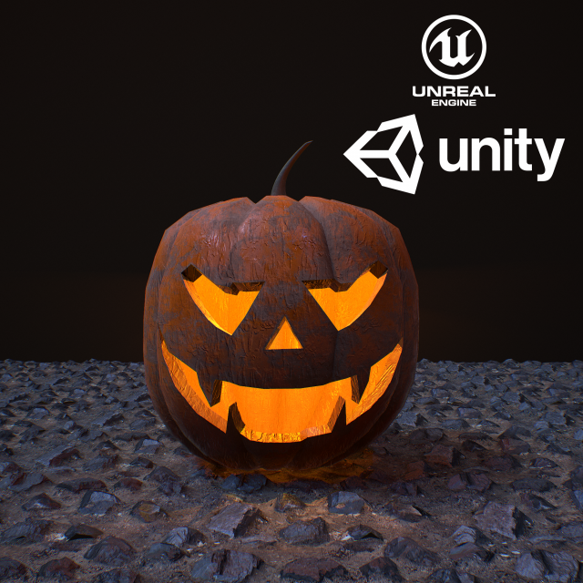 Carved halloween pumpkin vol 3 Modelo 3D .c4d .max .obj .3ds .fbx .stl .blend 