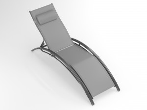 2-Piece Aluminum Chaise Lounge Outdoor Lounge Chair 3D 모델
