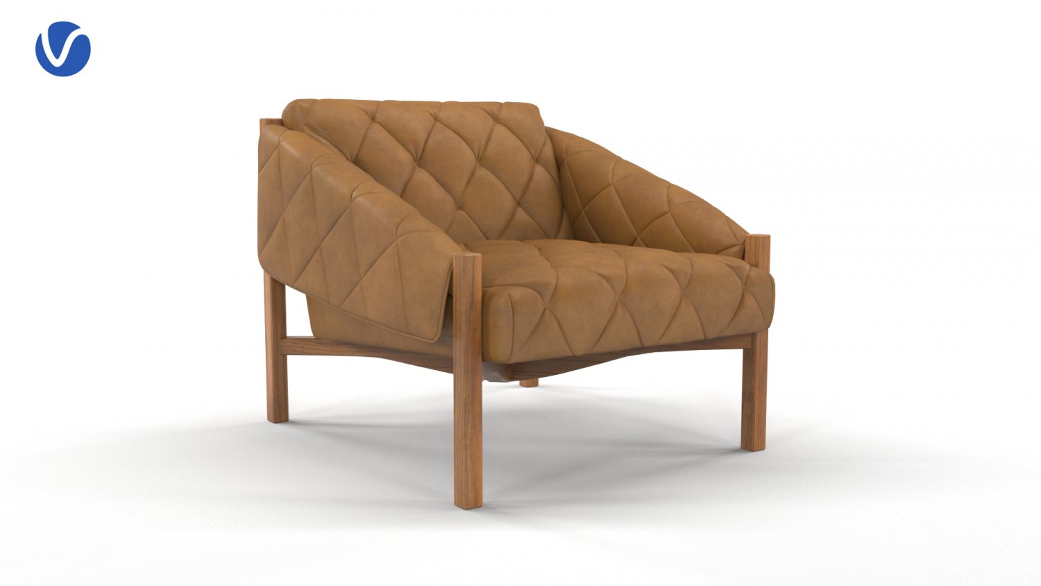 Abruzzo brown hotsell leather tufted chair