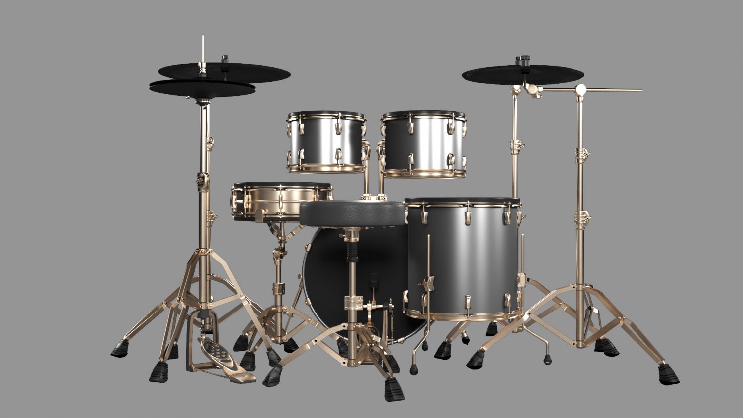 Roland V-Drums Acoustic Design Electronic Drum Set 3D Модель In.