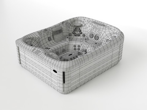 Hot Tub Luxury Spa Experience 3Dモデル