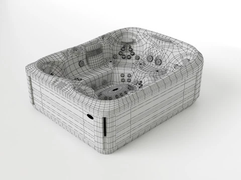 Hot Tub Luxury Spa Experience 3D Model