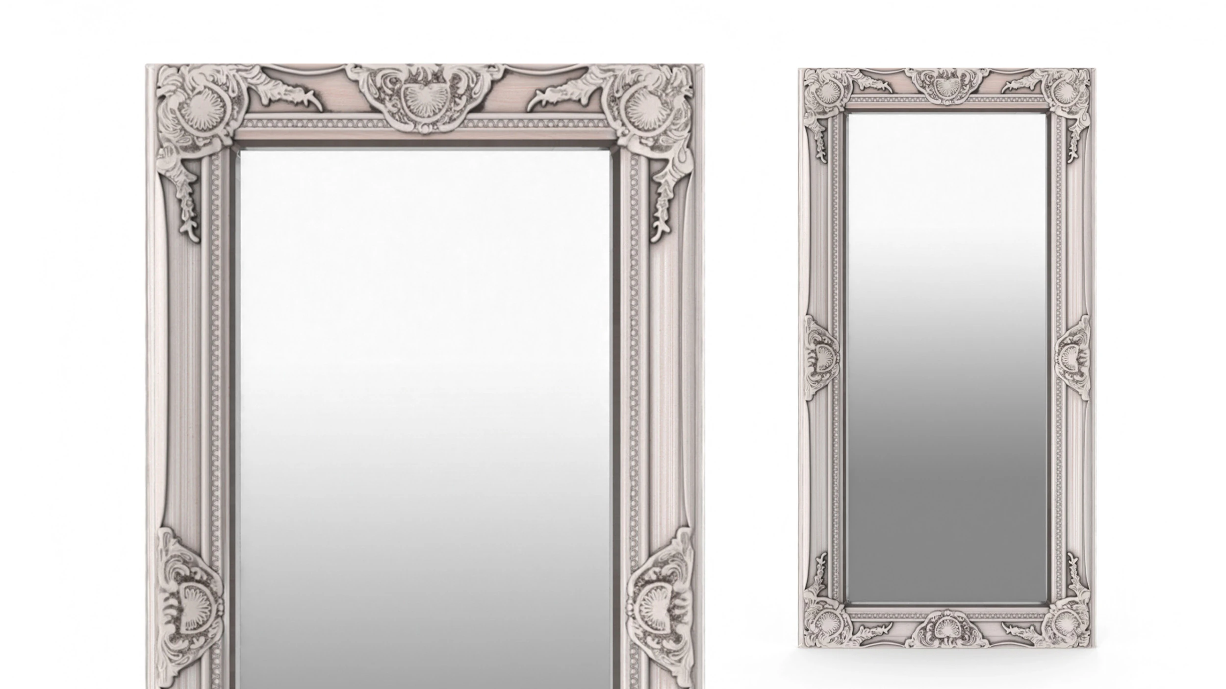 Haywood Wall Mirror Antique Silver 3D Model .c4d .max .obj .3ds .fbx .stl .blend 