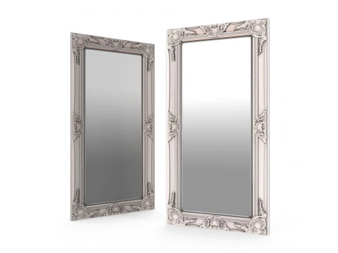 Haywood Wall Mirror Antique Silver 3D Model