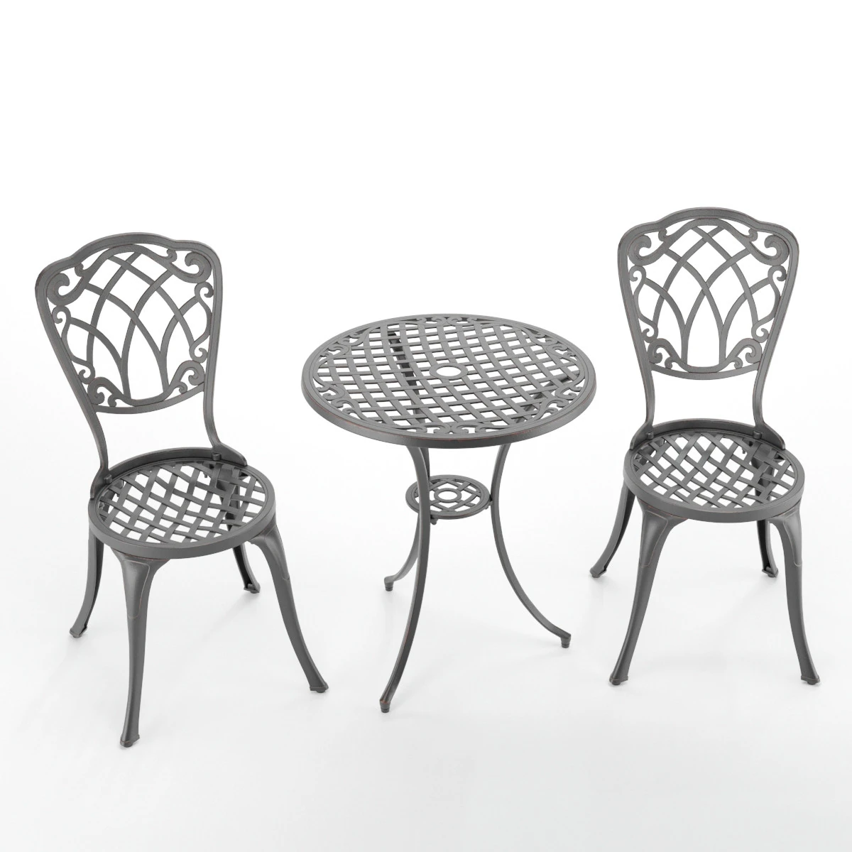 Piece Bistro Set Stylish Outdoor Patio Furniture 3D Model .c4d .max .obj .3ds .fbx .stl .blend 