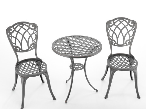 Piece Bistro Set Stylish Outdoor Patio Furniture 3D Model