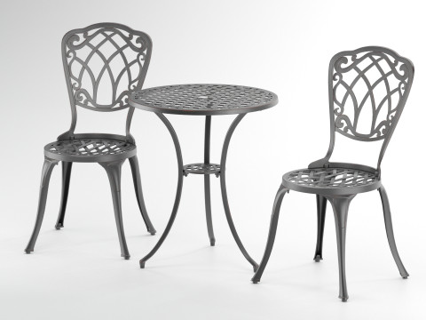 Piece Bistro Set Stylish Outdoor Patio Furniture 3D Model