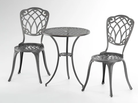 Piece Bistro Set Stylish Outdoor Patio Furniture 3D Model