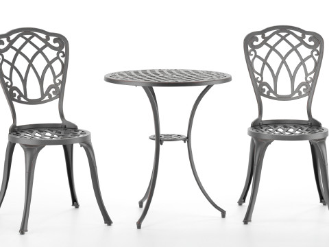 Piece Bistro Set Stylish Outdoor Patio Furniture 3D Model