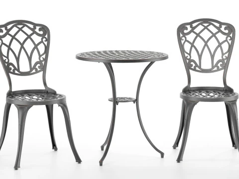 Piece Bistro Set Stylish Outdoor Patio Furniture 3D Model