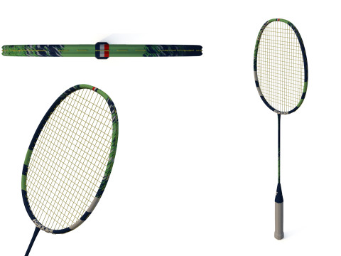 Badminton Racket 3D Model
