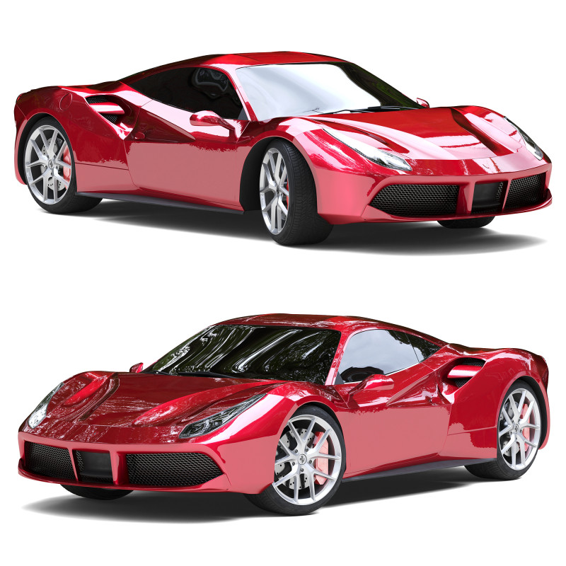 Ferrari 488 GTB 3Dモデル .c4d .max .obj .3ds .fbx .stl .blend