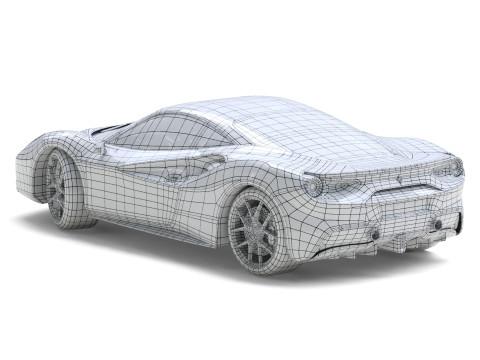 Ferrari 488 GTB 3Dモデル