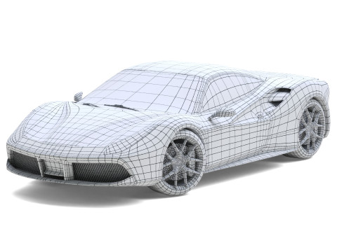 Ferrari 488 GTB 3Dモデル