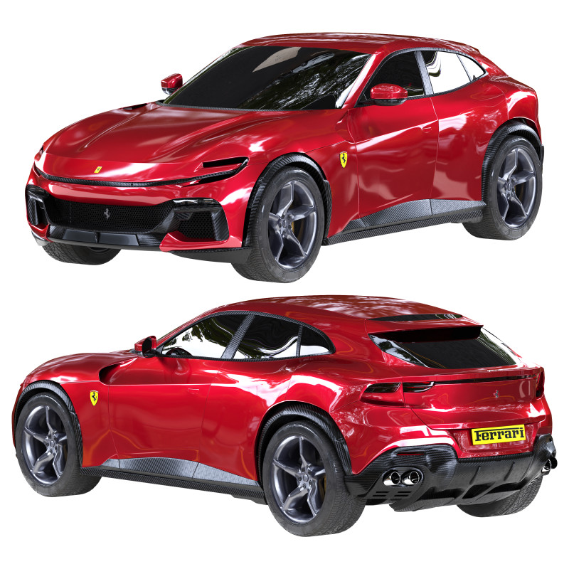 Ferrari Purosangue 3D Model .c4d .max .obj .3ds .fbx .stl .blend 
