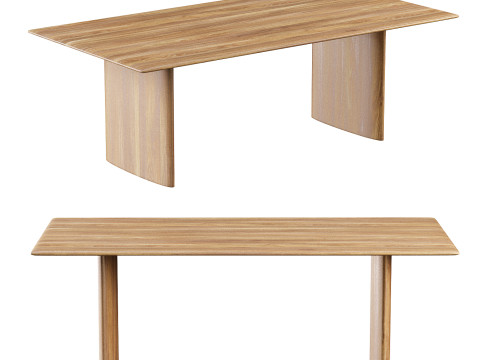 Anton Solid Wood Dining Table 3Dモデル