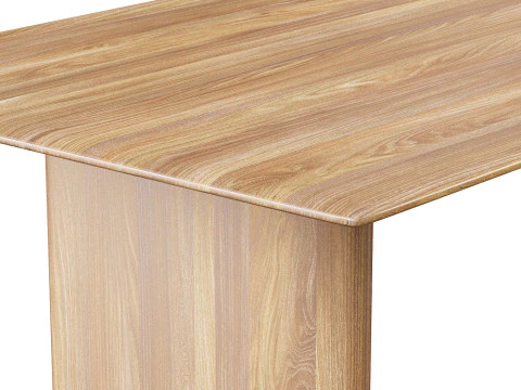 Anton Solid Wood Dining Table 3D Model