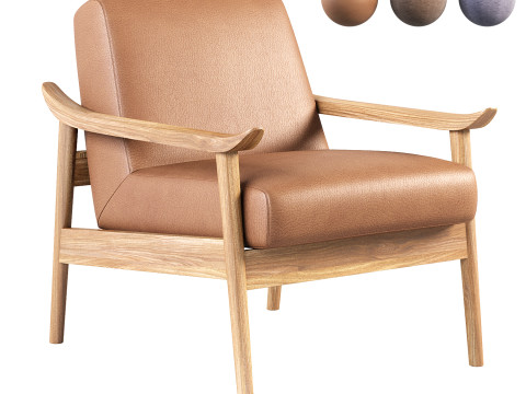 Mid Century Show Wood Chair 3Dモデル