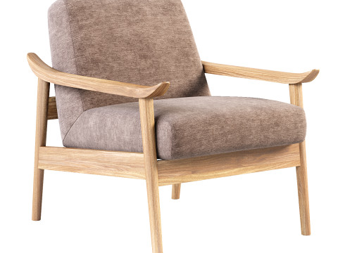 Mid Century Show Wood Chair 3D Model