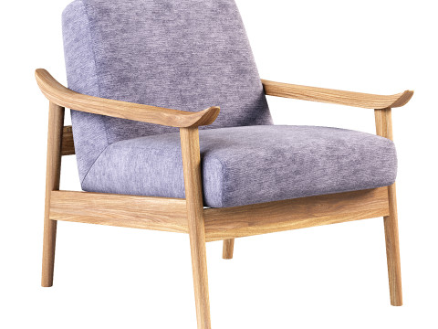 Mid Century Show Wood Chair 3D Model