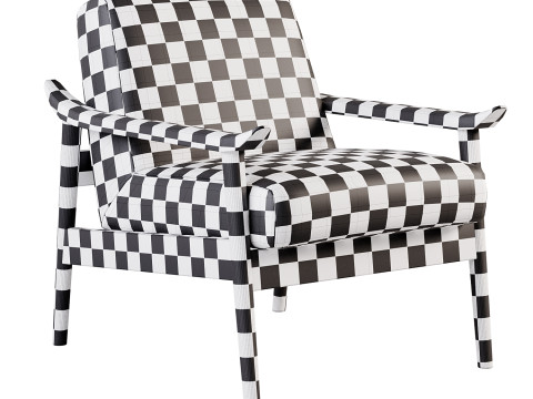 Mid Century Show Wood Chair 3D Model