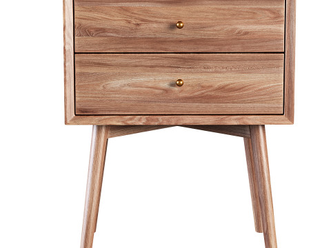 Mid-Century Closed Nightstand Modelo 3D