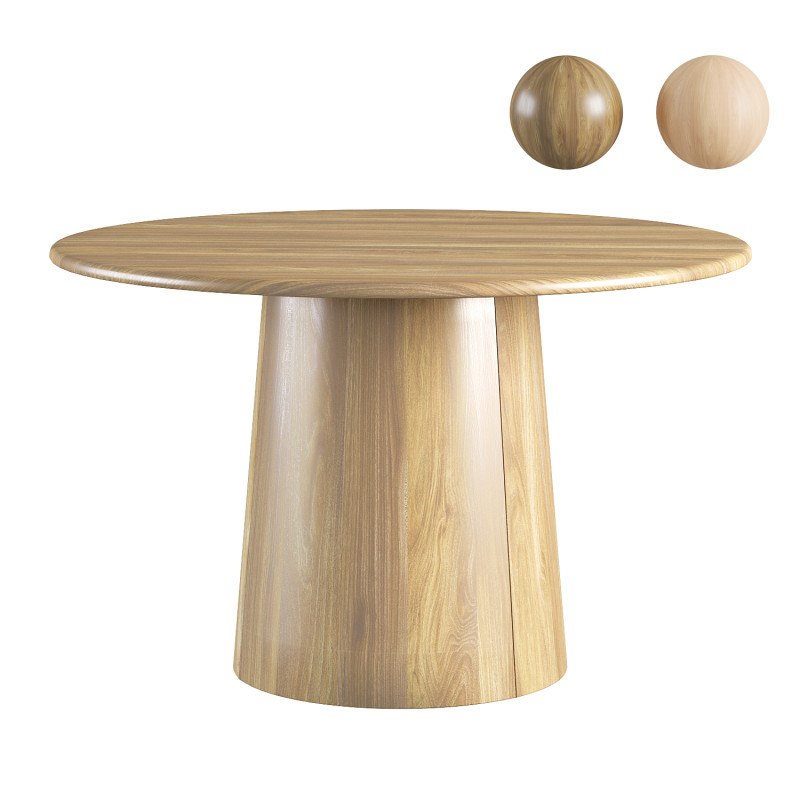 Anton Round Pedestal Dining Table Model 3D .c4d .max .obj .3ds .fbx .stl .blend 