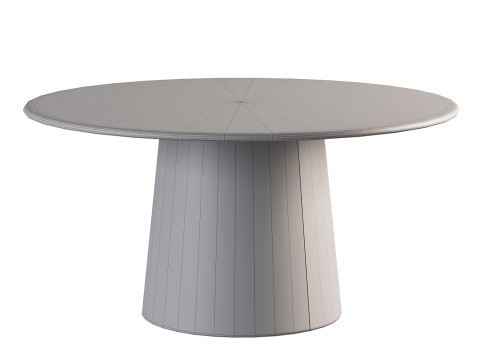 Anton Round Pedestal Dining Table Model 3D