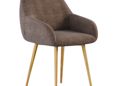 DJUDI CHAIR VELVET BEIGE 3D Model