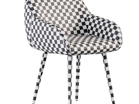 DJUDI CHAIR VELVET BEIGE 3D Model