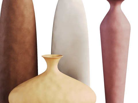 Morandi Ceramic Flower Vases Modelo 3D