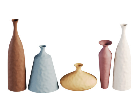 Morandi Ceramic Flower Vases Modelo 3D