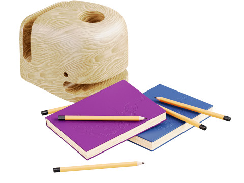 Personalized Wooden Whale Pencil Holder 3D 模型