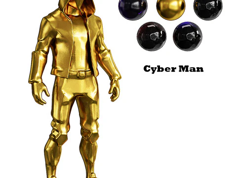 Homem cibern&eacute;tico Modelo de Impressão 3D