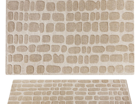 Wool Rug Malin Beige 3Dモデル