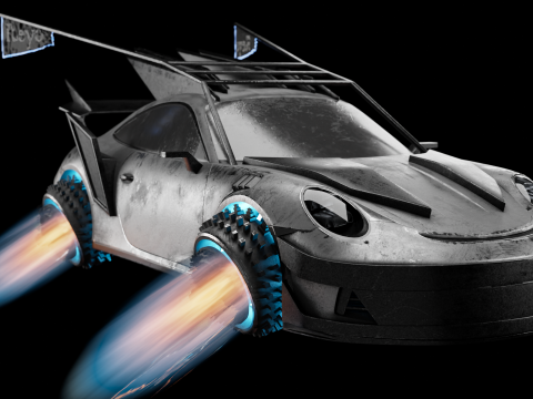 Porsche 911 GT3 Futuristic game car Modèle 3D