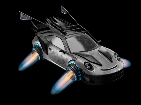 Porsche 911 GT3 Futuristic game car Modello 3D