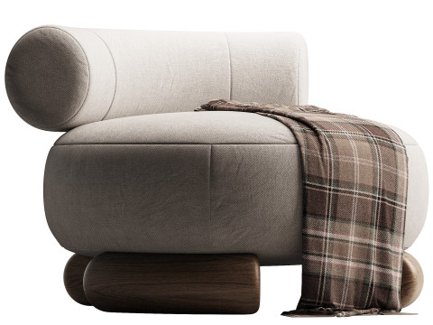 SILLA DE ACENTO LUNA 3D Model