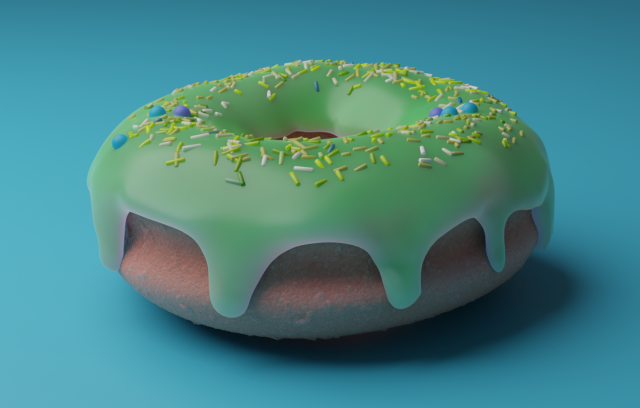 Donut 3D Model .c4d .max .obj .3ds .fbx .stl .blend 