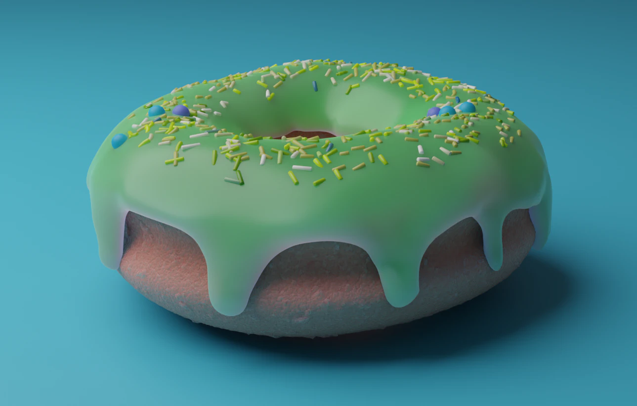 Donut 3D Model .c4d .max .obj .3ds .fbx .stl .blend