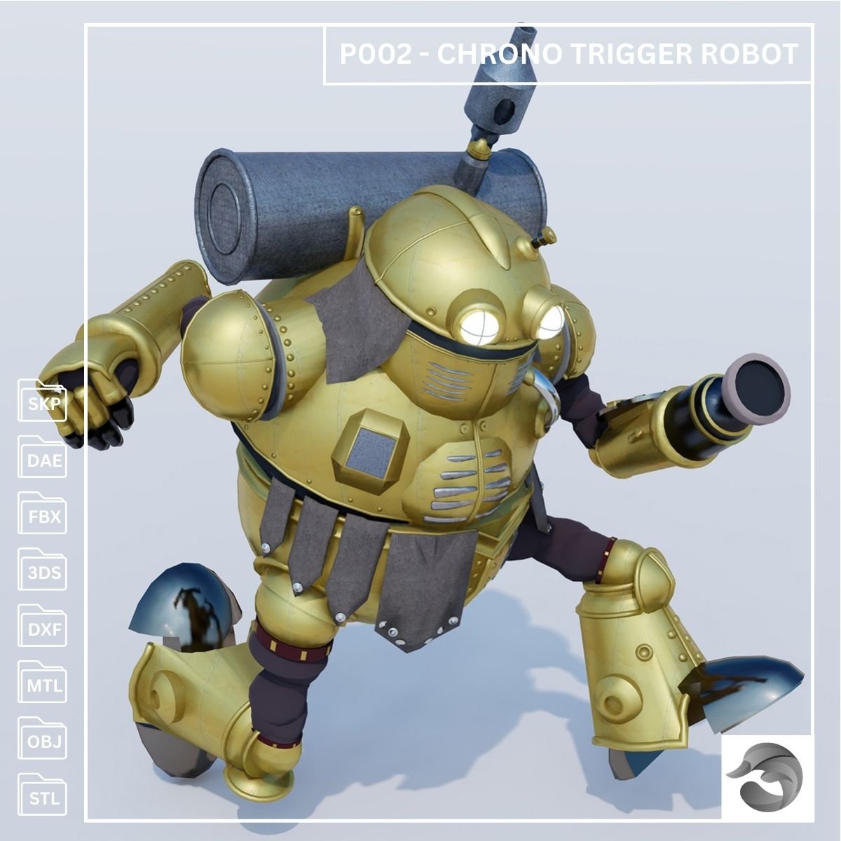 Settle torsdag kølig P002 CHRONO TRIGGER ROBOT 3D 3D Model in Robot 3DExport