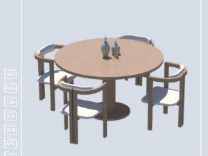 P006 MODERN DINING TABLE ID001 3D Model