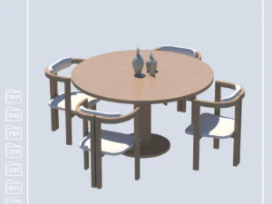 P006 MESA DE JANTAR MODERNA ID001 Modelo 3D