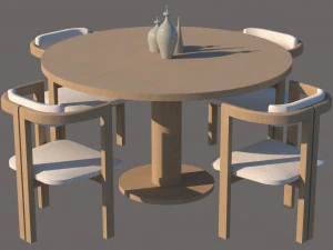 P006 MODERN DINING TABLE ID001 3D Model