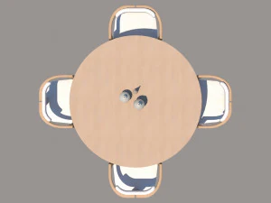 P006 MODERN DINING TABLE ID001 3D Model