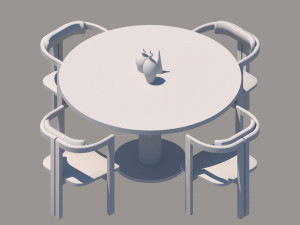 P006 MODERN DINING TABLE ID001 Modelo 3D