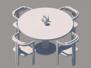 P006 MODERN DINING TABLE ID001 3D Model