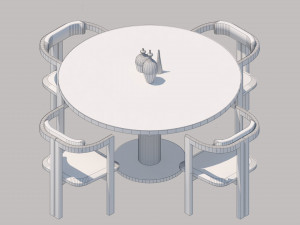 P006 MODERN DINING TABLE ID001 Modelo 3D