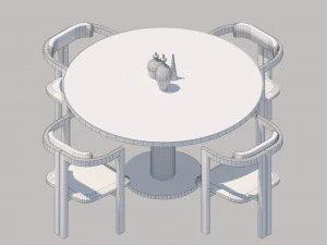 P006 MODERN DINING TABLE ID001 3D Model